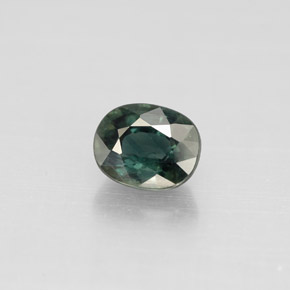 Zaffiro naturale verde da 0,88 ct, taglio ovale, VS
