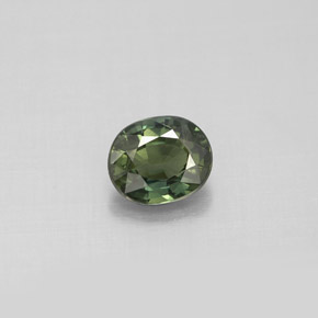 Zaffiro naturale verde da 0,78 ct, taglio ovale, VS