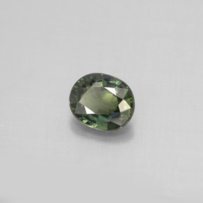 Zaffiro naturale verde da 0,78 ct, taglio ovale, VS