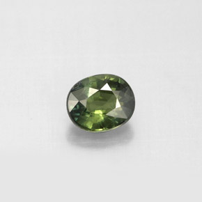Zaffiro naturale verde da 0,92 ct, taglio ovale, VS-SI