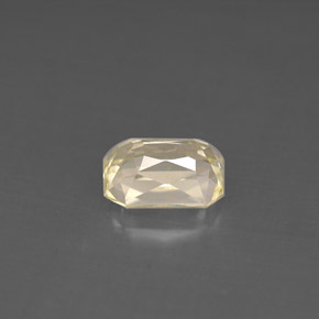 Zaffiro naturale giallo da 1,40 ct, taglio smeraldo, VS