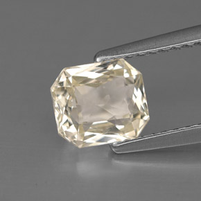 Zaffiro naturale giallo da 1,40 ct, taglio smeraldo, VVS