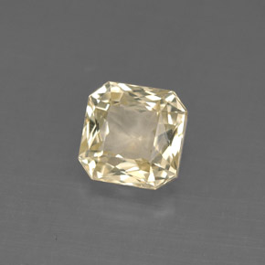 Zaffiro naturale giallo da 1,33 ct, taglio smeraldo, VVS-VS
