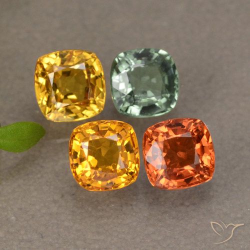 Zaffiro naturale multicolore da 1,87 ct, taglio a cuscino, VS