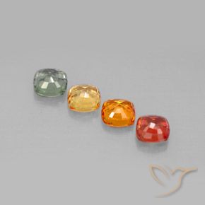 Zaffiro naturale multicolore da 2,45 ct, taglio a cuscino, VS