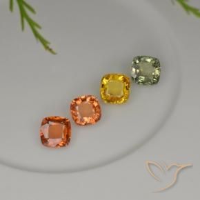 Zaffiro naturale multicolore da 2,28 ct, taglio a cuscino, VS