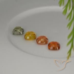 Zaffiro naturale multicolore da 2,28 ct, taglio a cuscino, VS