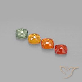Zaffiro naturale multicolore da 2,20 ct, taglio a cuscino, VS