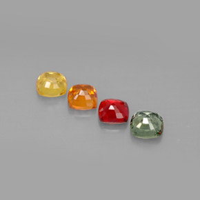 Zaffiro naturale multicolore da 2,17 ct, taglio a cuscino, VS