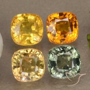 Zaffiro naturale multicolore da 2,65 ct, taglio a cuscino, VS