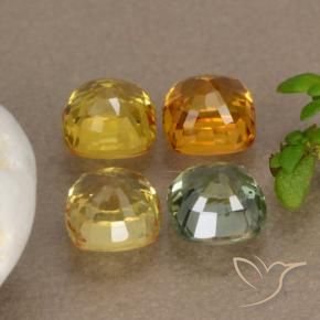 Zaffiro naturale multicolore da 2,65 ct, taglio a cuscino, VS