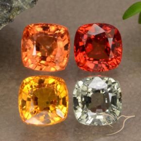 Zaffiro naturale multicolore da 2,26 ct, taglio a cuscino, VS