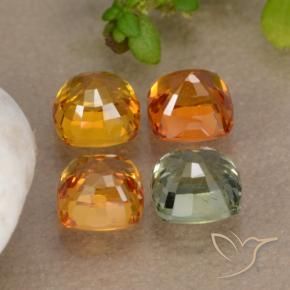 Zaffiro naturale multicolore da 2,49 ct, taglio a cuscino, VS