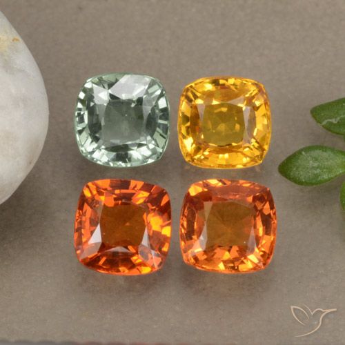 Zaffiro naturale multicolore da 2,38 ct, taglio a cuscino, VS