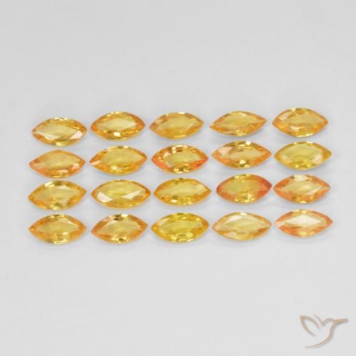 2.95ctw Naturale Albicocca Arancia Zaffiro, Taglio marquise, VVS-VS
