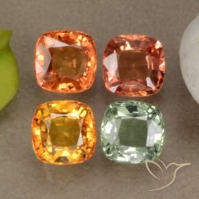 Zaffiro naturale multicolore da 2,22 ct, taglio a cuscino, VS