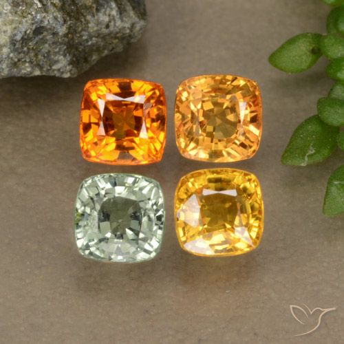 Zaffiro naturale multicolore da 2,30 ct, taglio a cuscino, VS