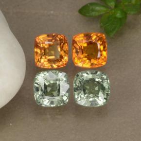 Zaffiro naturale multicolore da 2,19 ct, taglio a cuscino, VS