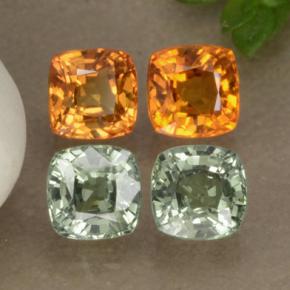 Zaffiro naturale multicolore da 2,19 ct, taglio a cuscino, VS
