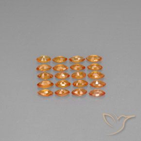 Zaffiro naturale arancione da 4,11 ct, marchesa, VVS-VS