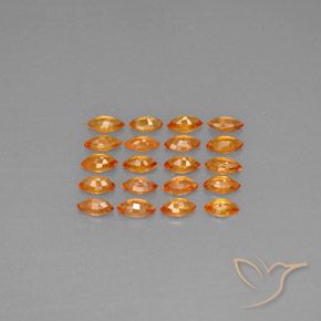 Zaffiro naturale arancione da 3,76 ct, marchesa, VVS-VS