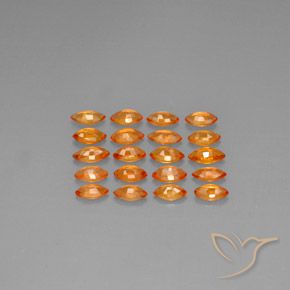 Zaffiro naturale arancione da 3,81 ct, marchesa, VVS-VS