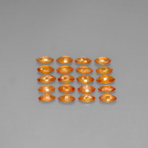 Zaffiro naturale arancione da 2,42 ct, marchesa, VVS-VS