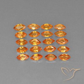 Zaffiro naturale arancione da 3,79 ct, marchesa, VVS-VS