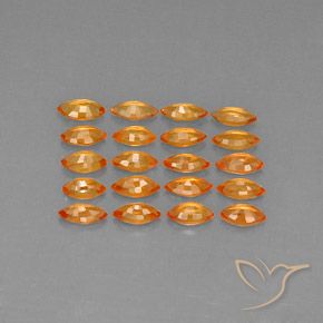 Zaffiro naturale arancione da 3,79 ct, marchesa, VVS-VS