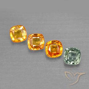 Zaffiro naturale multicolore da 2,67 ct, taglio a cuscino, VVS-VS