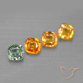 Zaffiro naturale multicolore da 2,67 ct, taglio a cuscino, VVS-VS
