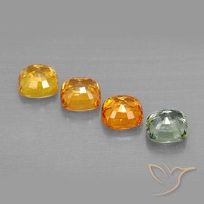 Zaffiro naturale multicolore da 2,67 ct, taglio a cuscino, VVS-VS