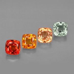 Zaffiro naturale multicolore da 2,42 ct, taglio a cuscino, VVS-VS