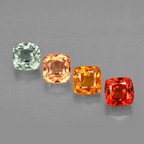 Zaffiro naturale multicolore da 2,42 ct, taglio a cuscino, VVS-VS