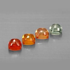Zaffiro naturale multicolore da 2,42 ct, taglio a cuscino, VVS-VS