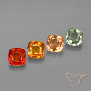 Zaffiro naturale multicolore da 1,98 ct, taglio a cuscino, VVS-VS