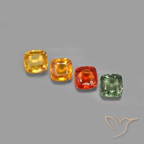 Zaffiro naturale multicolore da 2,28 ct, taglio a cuscino, VVS-VS