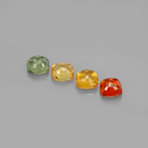 Zaffiro naturale multicolore da 1,67 ct, taglio a cuscino, VVS-VS