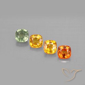 Zaffiro naturale multicolore da 1,85 ct, taglio a cuscino, VVS-VS