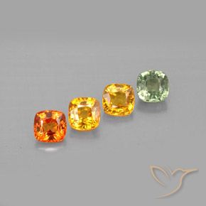 Zaffiro naturale multicolore da 1,85 ct, taglio a cuscino, VVS-VS