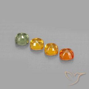 Zaffiro naturale multicolore da 1,85 ct, taglio a cuscino, VVS-VS