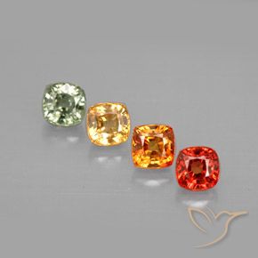 Zaffiro naturale multicolore da 2,24 ct, taglio a cuscino, VVS-VS