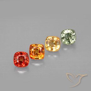 Zaffiro naturale multicolore da 2,24 ct, taglio a cuscino, VVS-VS
