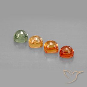Zaffiro naturale multicolore da 2,24 ct, taglio a cuscino, VVS-VS