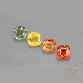 Zaffiro naturale multicolore da 2,19 ct, taglio a cuscino, VVS-VS