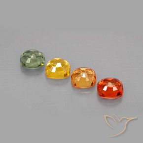 Zaffiro naturale multicolore da 2,19 ct, taglio a cuscino, VVS-VS