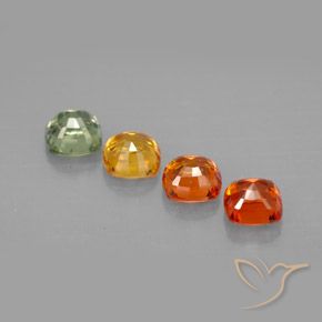 Zaffiro naturale multicolore da 2,30 ct, taglio a cuscino, VVS-VS