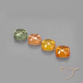 Zaffiro naturale multicolore da 2,55 ct, taglio a cuscino, VVS-VS