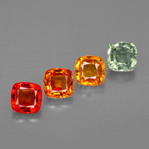 Zaffiro naturale multicolore da  ct, taglio a cuscino, VVS-VS