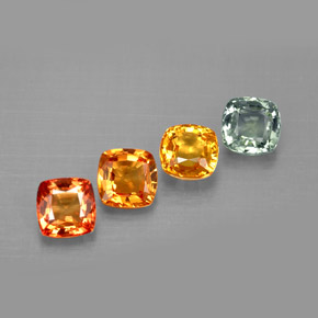 Zaffiro naturale multicolore da  ct, taglio a cuscino, VVS-VS
